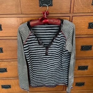 Prana stripped long sleeve top